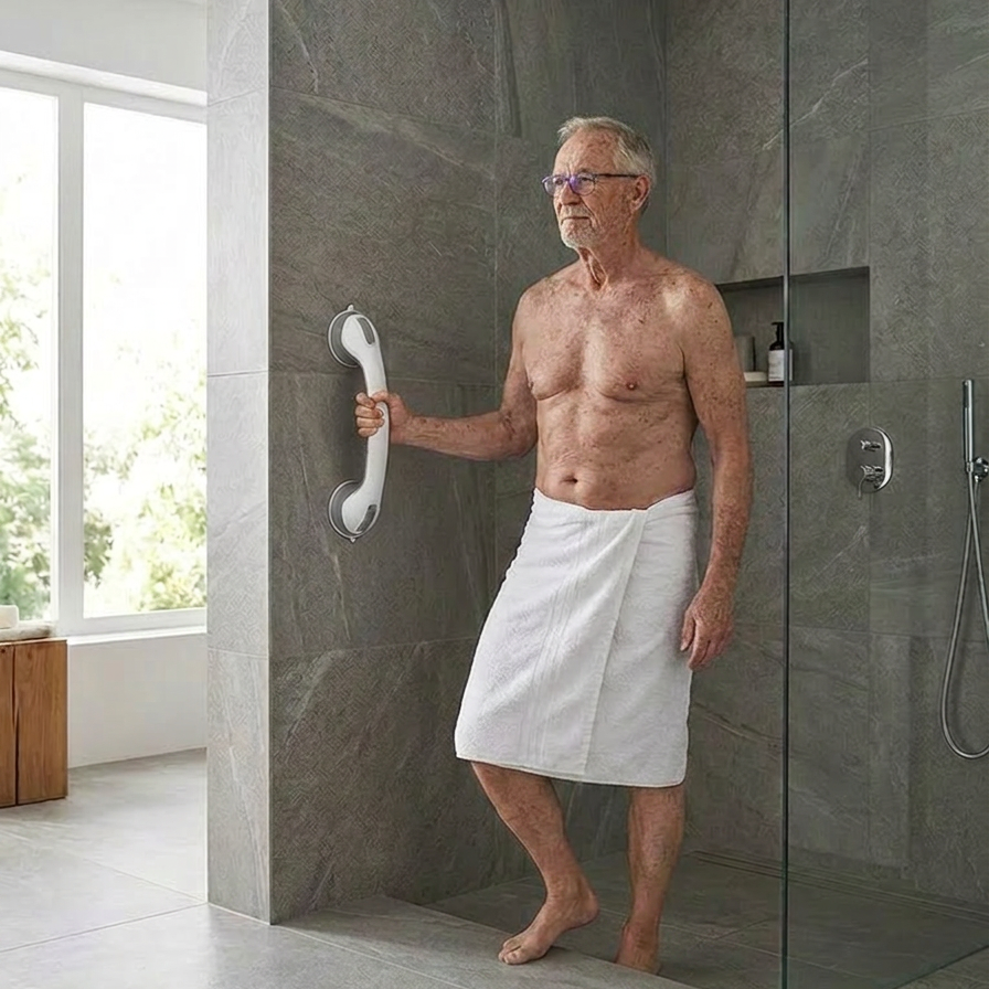 SteadySafe Grab Bar in use